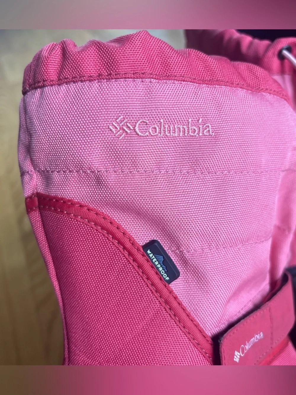 Columbia Powderbug II Snow Boots Kids Waterproof Pink Winter Youth Girls Size 5Y